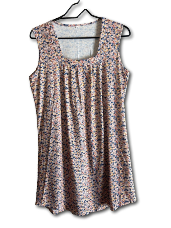 Unbranded Tops - Wyobmus Square Neck Tank Top Sleeveless Dress Pleated Woman Size Medium Floral